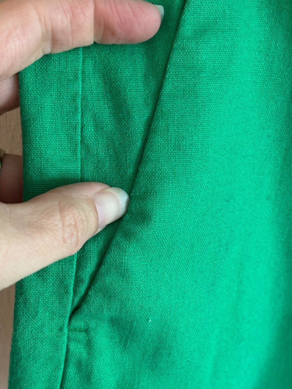 J. Crew Green Linen Blend Scalloped Hem Shorts Women's Size 10 Casual Wear - Picture 6 of 15